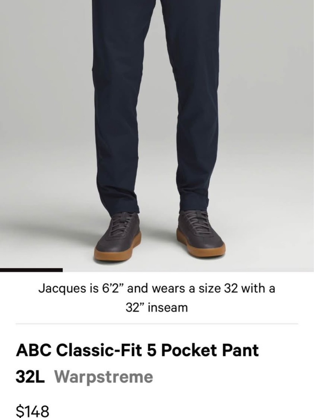 lululemon athletica ABC Classic-Fit 5-Pocket Pant - Navy
